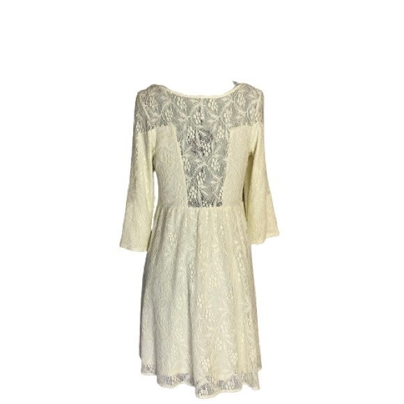 Free People Shake It Up Dress Mini Lace Shear Summer Bridal Size Medium - Picture 3 of 7